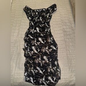 Nicole Miller Off-Shoulder Sequin Dress size 8